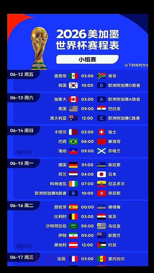 2026美加墨世界杯完整赛程什么时候开始 2026美加墨世界杯完整赛程什么时候开始